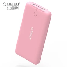 ORICO 20000mAh Portable Power Bank USB 5V2.4A Powerbank External Battery Charger for Mobile Phones Tablet Brown / White / Pink