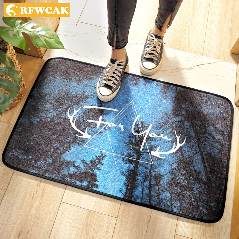 RFWCAK Doormat Entrance Mat Hallway Floor Mat Area Rugs Front Door Mat Carpet Decorative Stair Mats Home Felpudo Deurmat Tapete