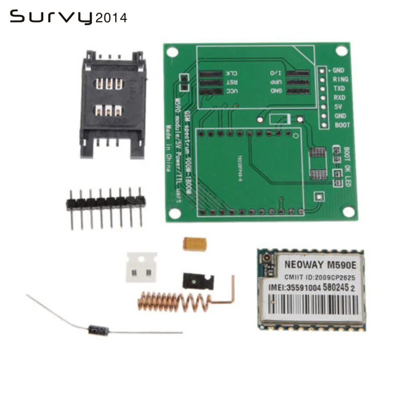 M590E GSM GPRS модуль 900 m-1800 m SMS сообщения Diy наборы M590 стандартный набор инструкций ЦП MCU