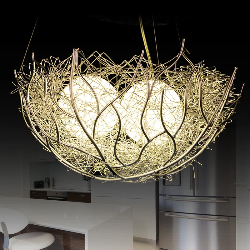 

modern Pendant Lights Led bird's nest minimalist creative dining room living room children's room balcony Pendant LampS FG845