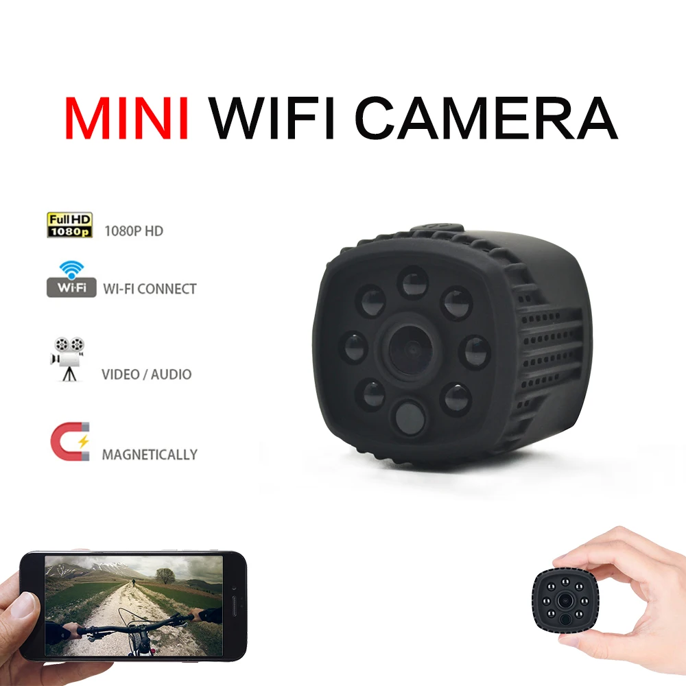 Мини Wi-Fi камера 1080P HD с дистанционным воспроизведением видео маленькая микро-камера с датчиком движения и ночным видением домашний монитор 64G Мини-видеокамера