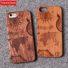 TOMOCOMO For iPhone 5 6 6Plus 7 7Plus 8 8Plus King Queen Crown World Map Praying Real Wood Phone Case For SAMSUNG Galaxy S7 Edge