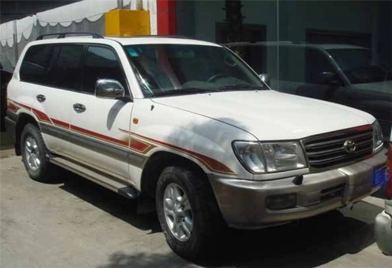 سيارة سقف رفوف الأمتعة رف بار لتويوتا لاند كروزر LC100 FJ100 4500 4700 1998-2007 المسمار تحديد عالية جودة سبائك الألومنيوم