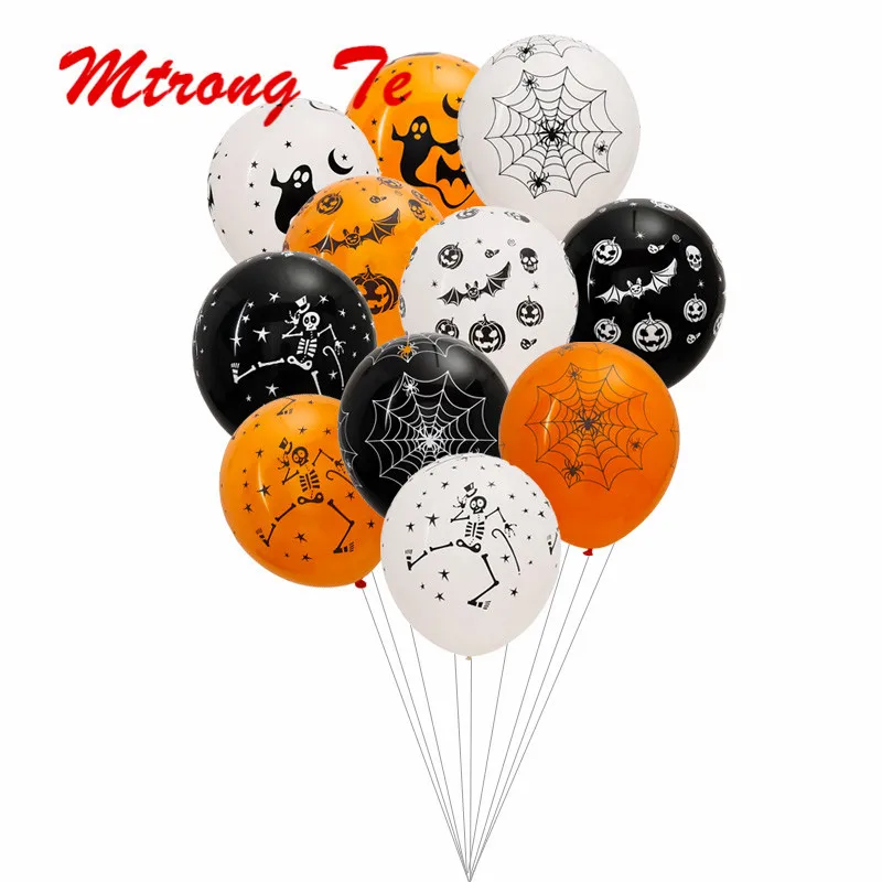 

12pcs 12inch Skull Latex Balloons Halloween Pirate Air Globos Pirates Theme Birthday Party Decoration Supplies Kids Toys Ball