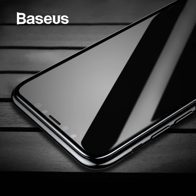Baseus Tempered Glass For iPhone X Screen Protector 4D Surface Full Coverage Glass For iPhone X Front Film Cover 0.3mm Thin Film