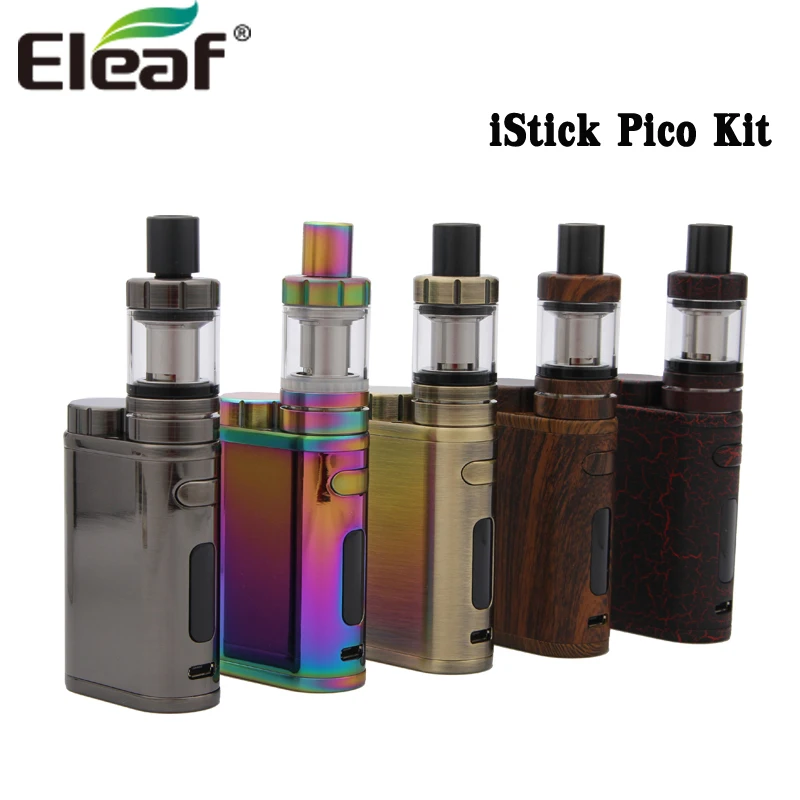 

New Color Eleaf iStick Pico Starter Kit 75W Box MOD Vape wtih 2ML Melo III 3 Mini Tank E Cigarette Vaporizer