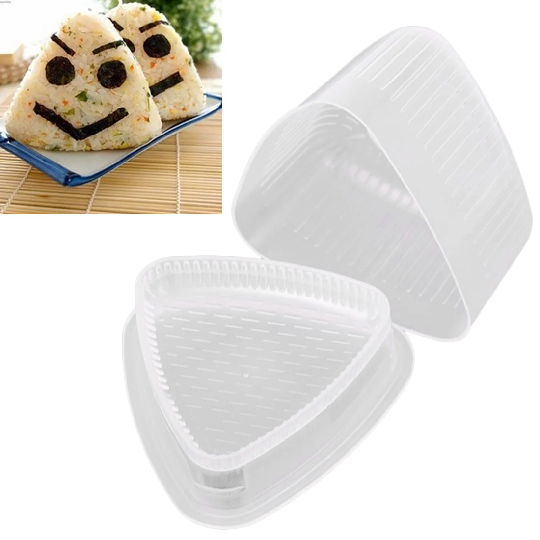 

4PCS/Set Triangle Form Sushi Mold Onigiri Rice Ball Press Maker Mold DIY Tool