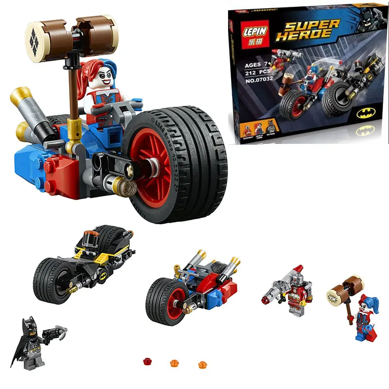 font b LEPIN b font Super Heroes Gotham City Cycle Chase Bat cycle Building Block