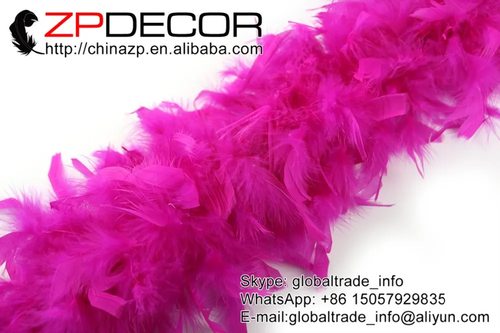 Hot Pink Turkey Chandelle Feather Boas  (18)