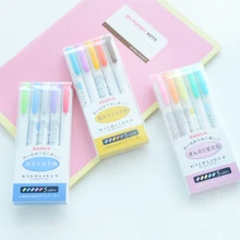 Zèbre MildLiner surligneur marqueur Double face bout rond/Oblique WKT7 3/5 couleurs absorbées fournitures de bureau et scolaires