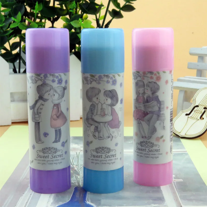 

23g DIY Cute Kawaii Plastic Glue Stick Lovely Sweet Secret Glue Art Painting korean stationery Student