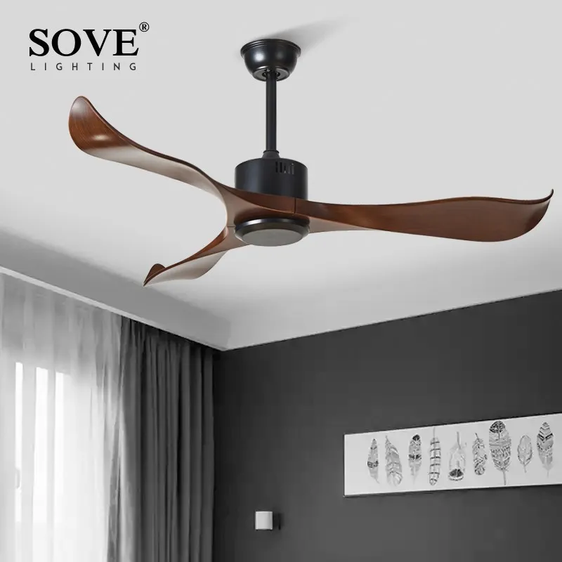 52 Inch Modern Ceiling Fans Without Light Dc Remote Control