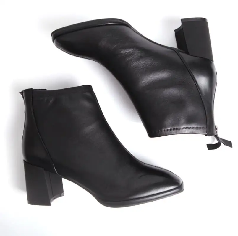 

Autumn and winter new European and American leather fashionable Martin boots