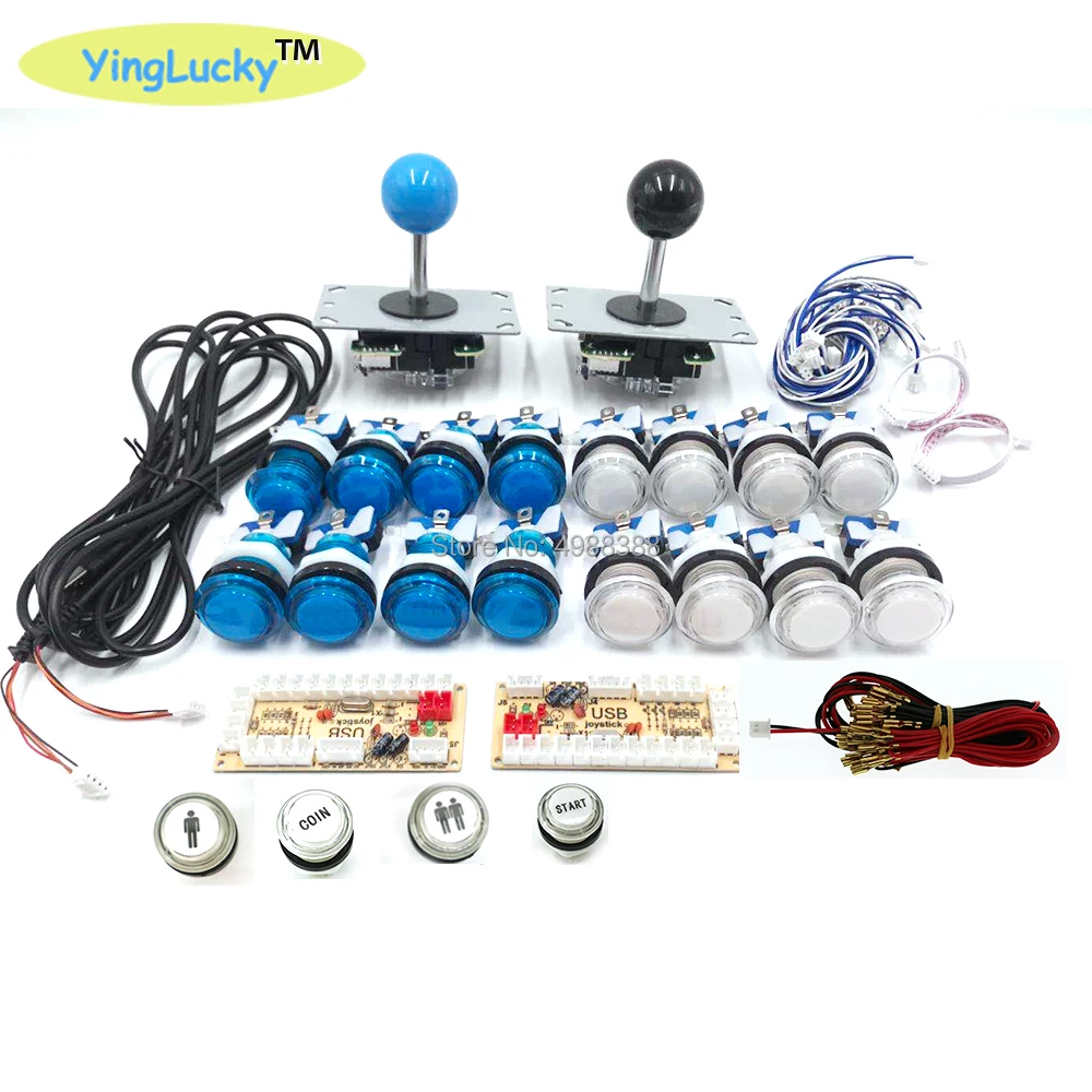 

Zero Delay Joystick Arcade DIY Kit LED Push Button+Joystick+USB Encoder+Wire Harness USB Controller For Arcade Mame Arcade Game