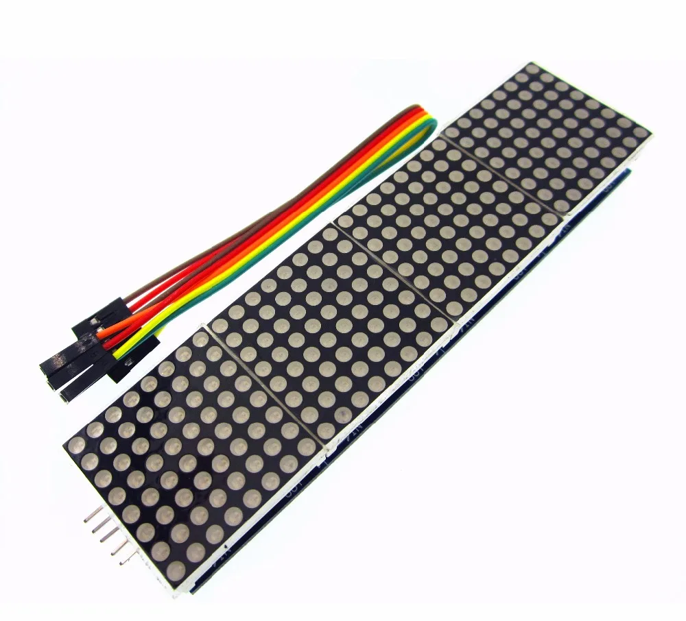 

MAX7219 Dot Matrix Module Microcontroller 4 In One Display with 5P Line