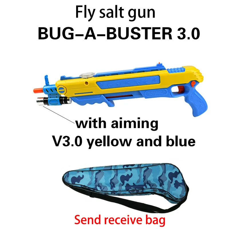 Online 12 tipo caliente regalo de verano insecto sal volar arma, sal, pimienta, balas Blaster pistola arma del airsoft matar Mosquito flyToy al aire libre sal pistola