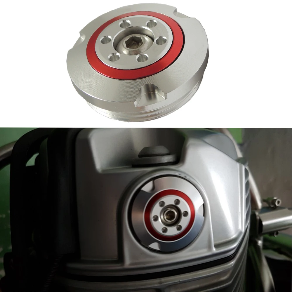 

KEMiMOTO Engine Oil Filter Filler Cap For BMW R 1200 GS Tank Covers Aluminum fit for BMW R1200 GS 2013 2014 2015 after market