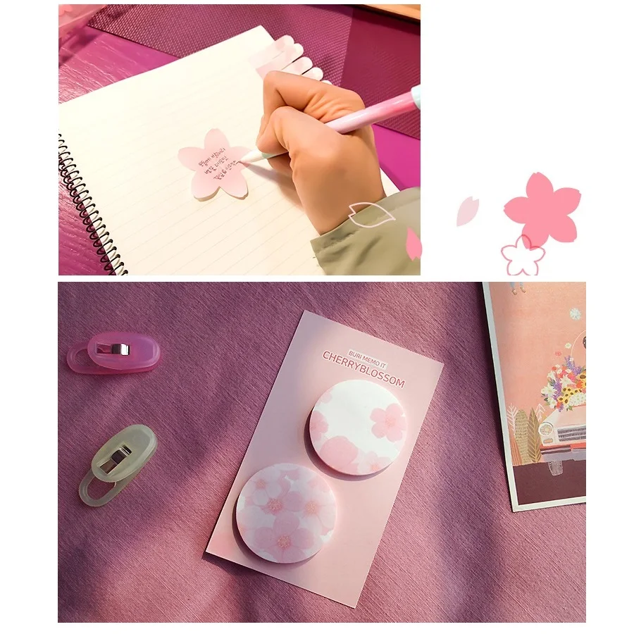 24 шт./лот Sakura memo pad мини цветочные листья и индекс Липкие заметки стикер Дневник