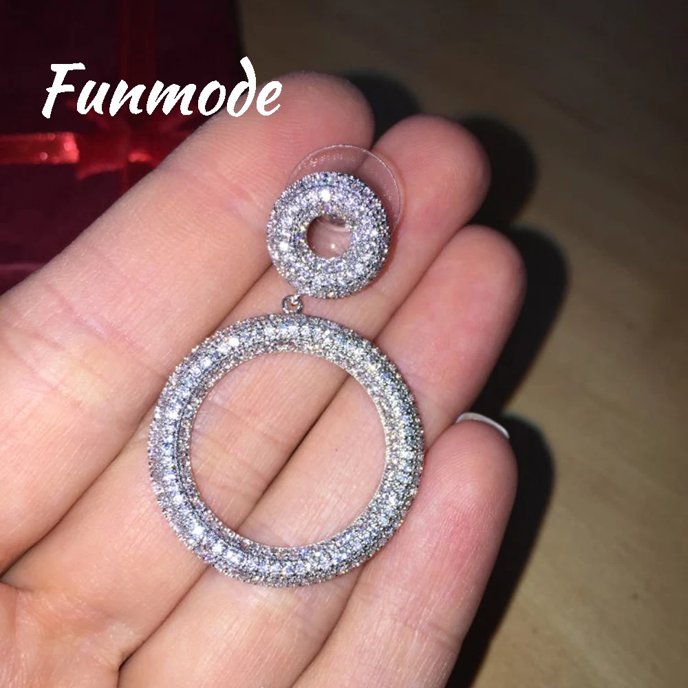 

Funmode Luxury Nice One Pair Hollow Two Round Shape Vintage Drop Earrings Retro Women's Dangle Pendientes Mujer Moda 2018 F020E