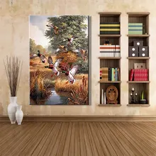 Paint by numbes художественная живопись по номерам художественное произведение красивое поле утка кошка лиса Леопард интересный Забавный дикий