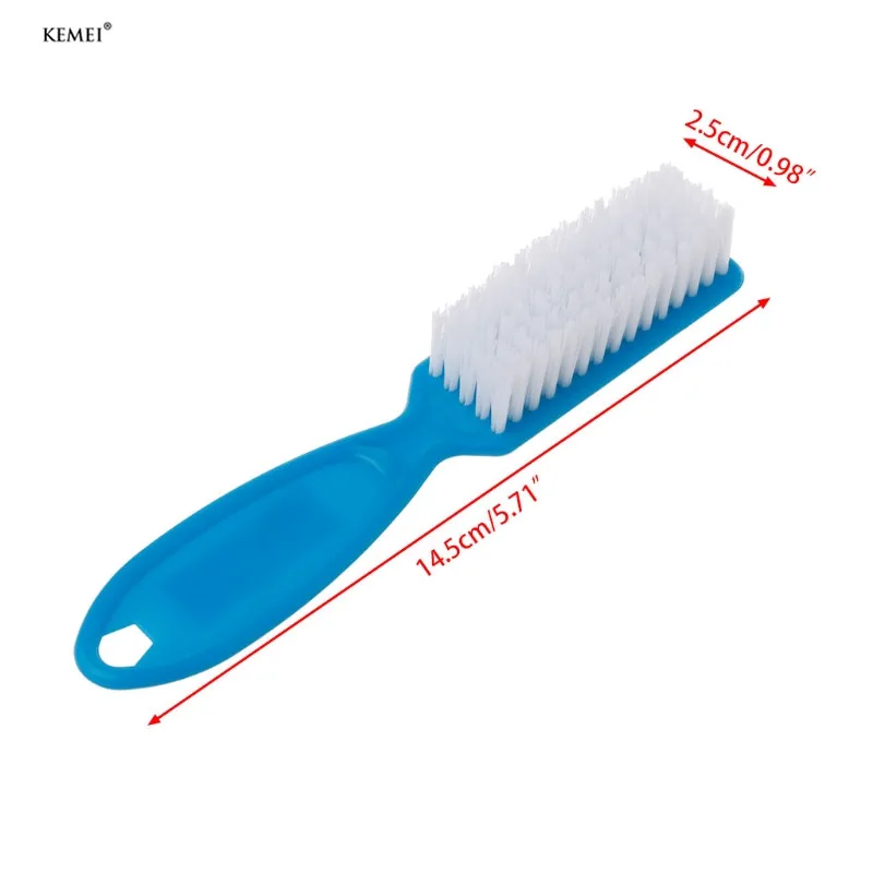 1 шт., профессиональная щетка для чистки ногтей, маникюрный лак, гель, аксессуар, пластиковая ручка, пилочка для маникюра, педикюра, инструмент для очистки от пыли