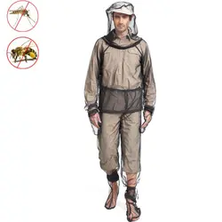 Анти-москитная одежда для наружной рыбалки Кемпинг Охота Мужчины Женщины быстросохнущая дышащая сетка насекомое предотвратить костюм