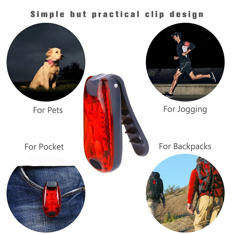 Perfect LED Bicycle Light Taillight Safety Warning Bicycle Rear Lamp Waterproof Mountaineering Backpack Helmet Running Flashing Lights 29