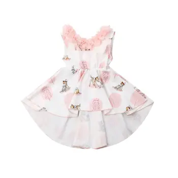 

Kids Girls Princess Dress Fashion Toddlers Baby Girls Kid Sleeveless Irregular Summer Sundress Outfit Fashion Children Clothes