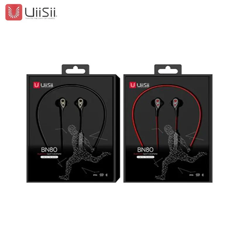 UiiSii BN80 Беспроводной Bluetooth гарнитура наушники-вкладыши Наушники-вкладыши 250 мА/ч, Батарея IPX5 Водонепроницаемый CSR BT4.1 наушников