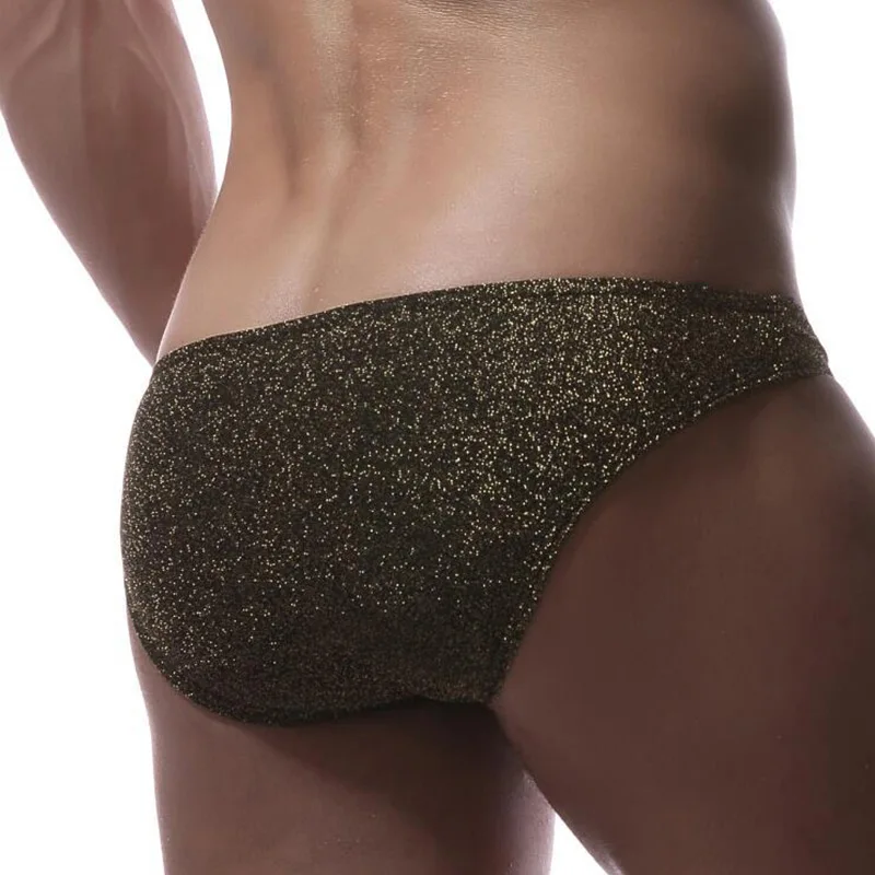Sexy Underwear Men Briefs Shorts Homme Shiny Elastic Convex Pouch Low Waist Panties Male Underpants Calzoncillos Cuecas
