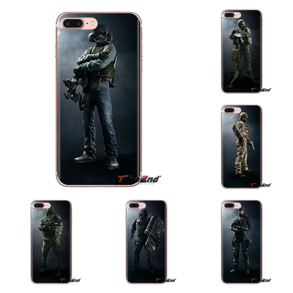For Xiaomi Mi3 Samsung A10 A30 A40 A50 A60 A70 Galaxy S2 Note 2 Grand Core Prime rainbow six siege Soft Transparent Shell Covers |