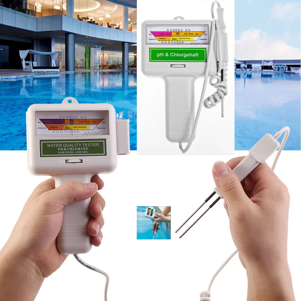 

Swimming Pool Water Quality Tester PH/CL2 Chlorine Tester (Grey)