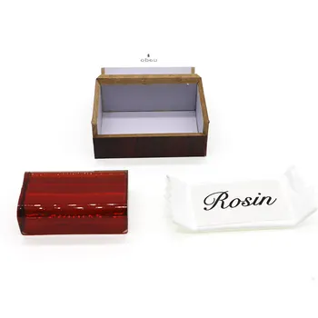 

Transparent Rectangle Rosin Resin Colophony Rounded for Violin Viola Cello Bowed String Instrument Accessories with Box