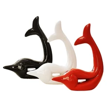 Home Decor Ceramic Dolphin Ornaments Animal Crafts Decorative Art Decoration Living Room Bedroom TV Cabinet Decoration new chinese zen ceramic pure copper ornaments living room tv cabinet entrance crafts home model room soft decorations