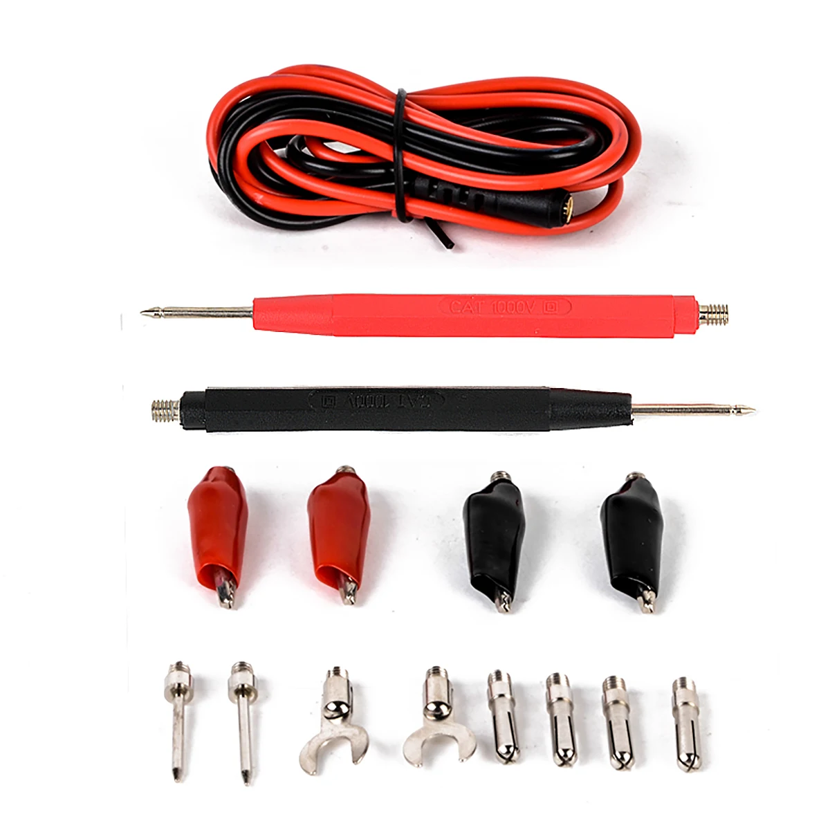 

16pcs New High Quality Multimeter Tool Digital Multimeter Banana Plug Probe Test Lead Cable Clips Assortment Kit