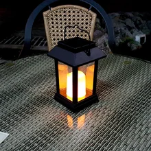 Солнечный водонепроницаемый светодиодный светильник в виде свечи для сада, открытый светильник, подвесной фонарь, лампа JA55