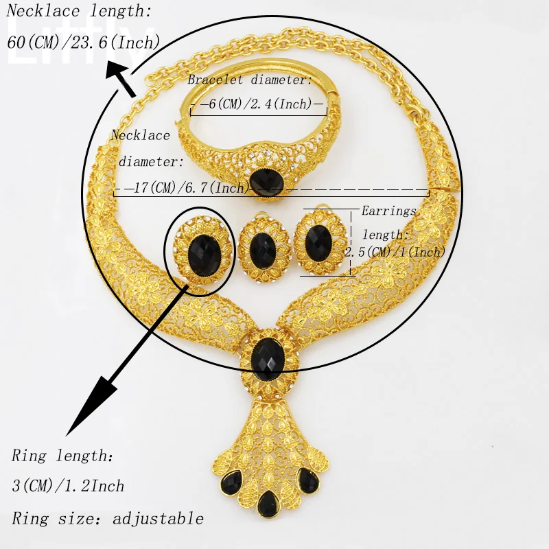 Liffly, Модный свадебный ювелирный набор для женщин, подарки, Дубай, золотой Свадебный Африканский бисер, ювелирный набор, Брендовое ожерелье, аксессуары