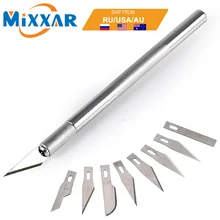 ZK20 Прямая поставка алюминий 9 лезвия для резьбы по дереву ручные инструменты скульптура нож скальпель DIY гравировка Режущий инструмент для деревообработки