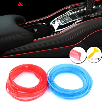 

5M Car Styling DIY Universal Cold Line Flexible Interior Decoration Moulding Trim Strips Stickers