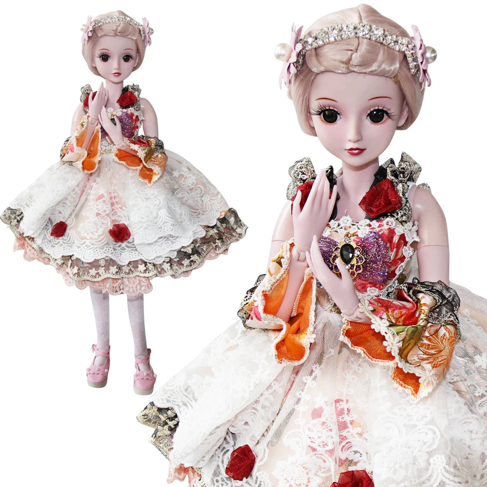 

UCanaan BJD Dolls with 19 Ball Joints 23.6 Inch Clothes Outfit Shoes Wig Hair Makeup for Girls Gift and Dolls Collection SD Doll