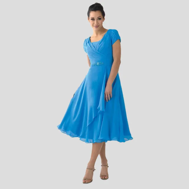 Plus Size Mother of the Bride Dresses Tea Length