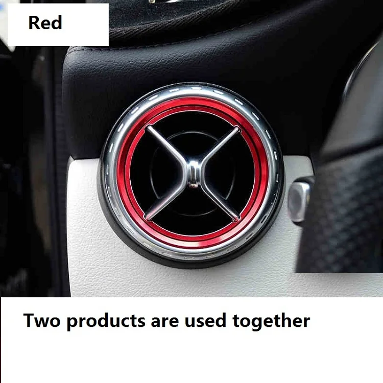 10 pcs Aluminium alloy Air outlet sticker/Instrument panel Air outlet decoration ring Fit for Mercedes Benz A/B/GLA/CLA Class