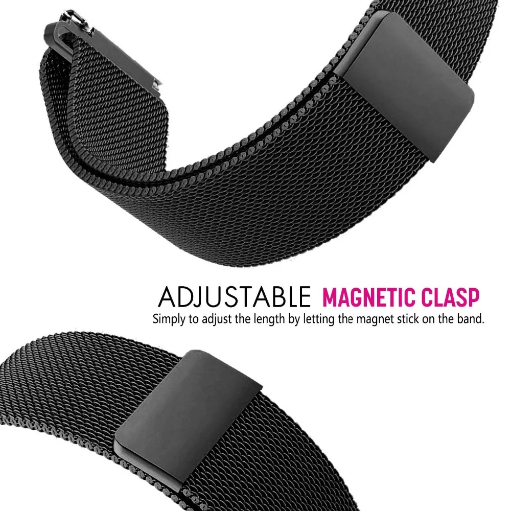 Metal Milanese Loop Wrist Strap for Xiaomi Huami Amazfit GTR 47mm 42mm Bracelet Band for Huami Amazfit Bip lite Youth Watchband