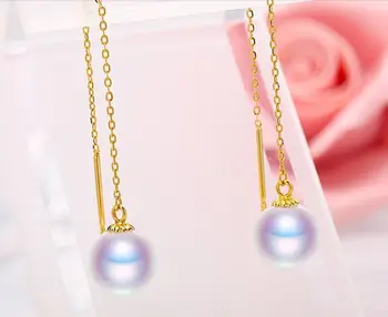 

charming pair of 10-11mm south sea white round pearl earring 14