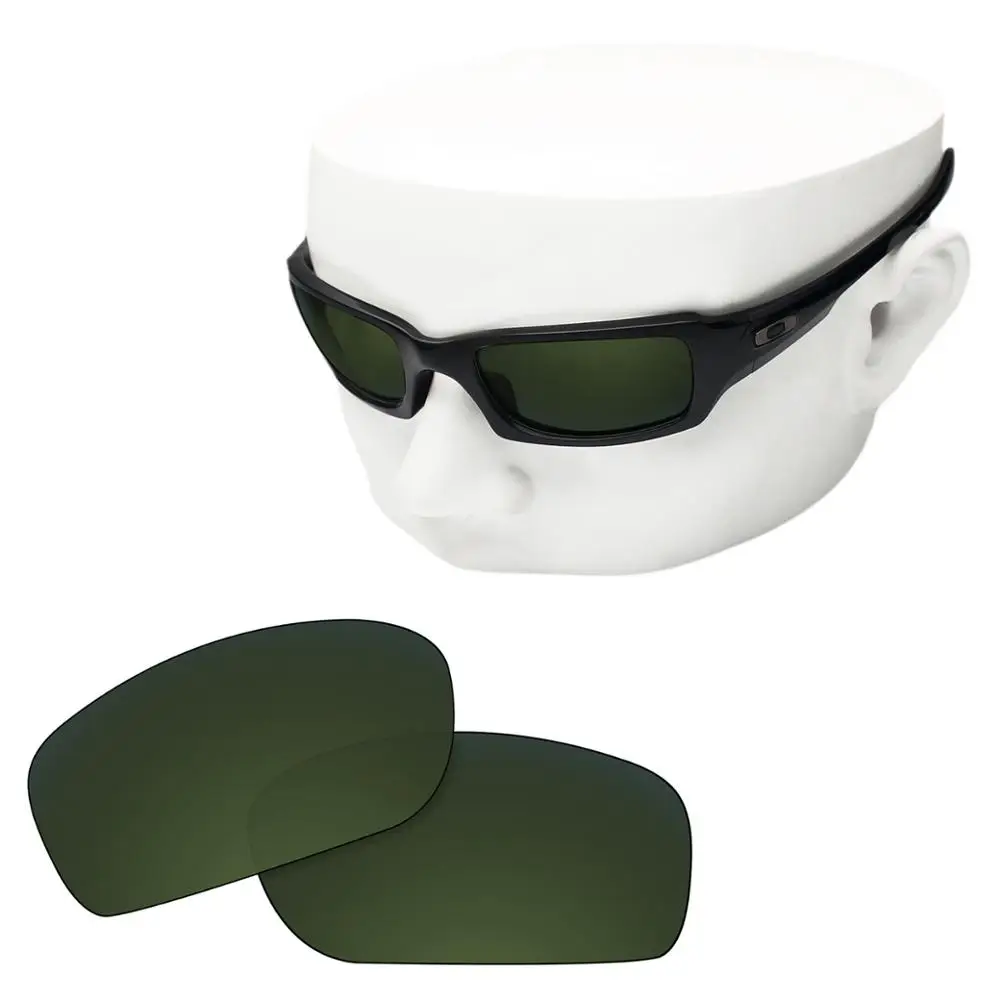 

OOWLIT Polarized Replacement Lenses of Grey Green for-Oakley Fives Squared Sunglasses