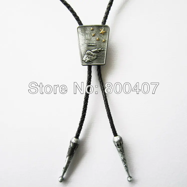 

Retail Bolo Tie (Gold Stars Flag Map Bolo Tie) Factory Direct Free Shipping BOLOTIE-008