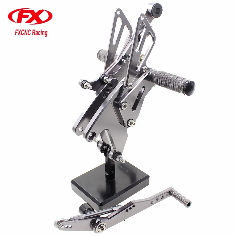 

FXCNC Aluminum Adjustable Motorcycle Rearsets Rear Sets Foot Pegs Pedal Footrest For Yamaha YZF R1 YZFR1 2015 2016 2017 2018