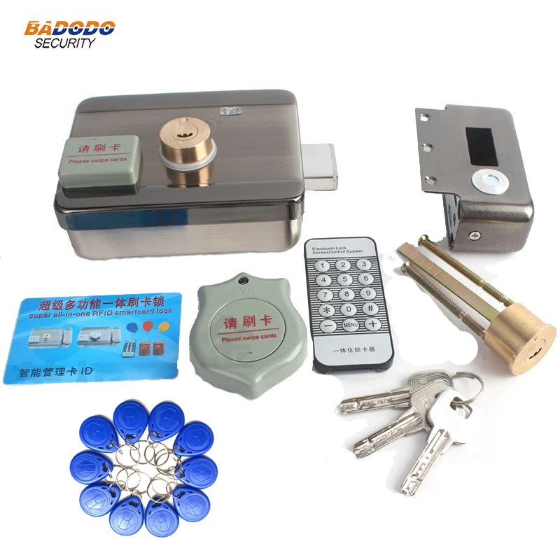

Electric lock 125KHz RFID ID EM card motor lock can connect intercom for access control system