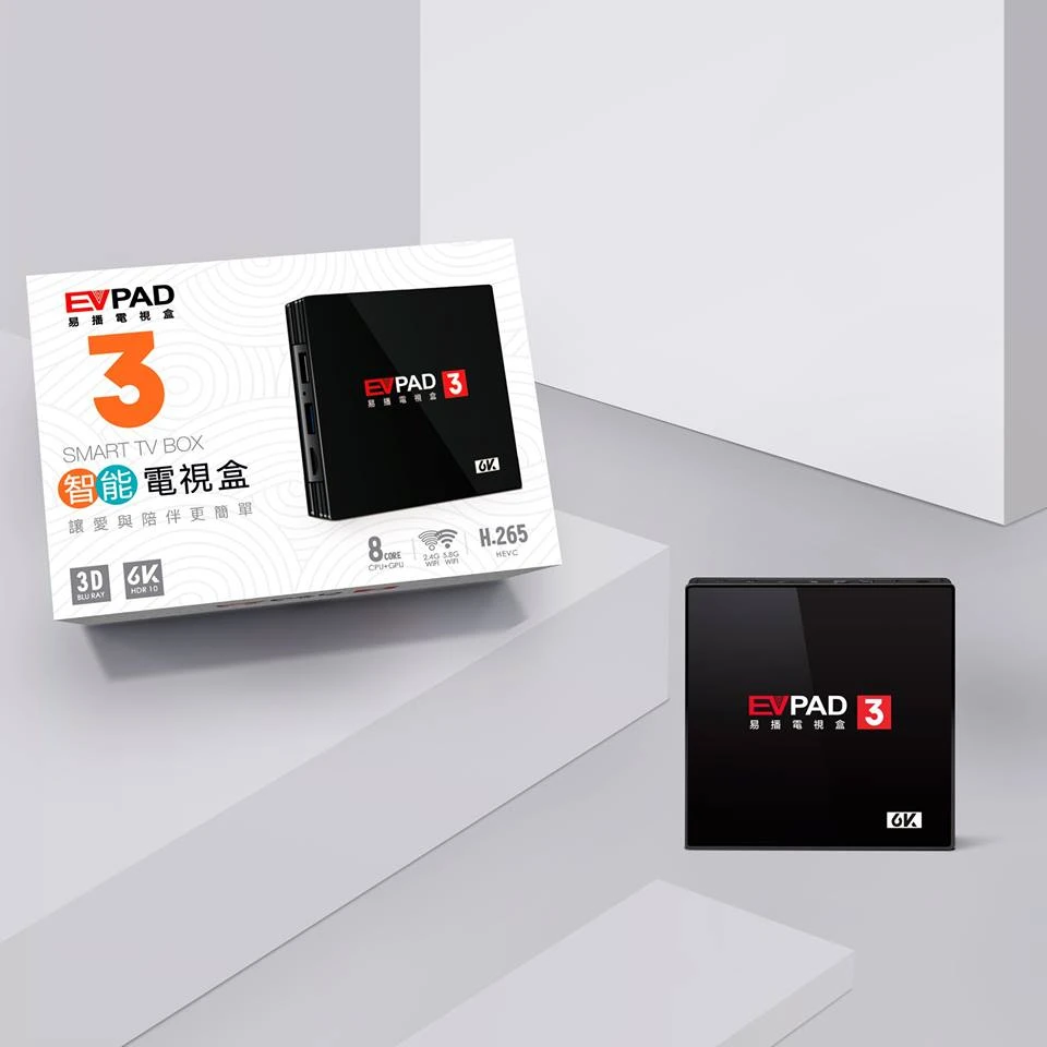 EVPAD 3 Android tv BOX 2G16G с ip tv для корейской Японии Malay SG CN HK TW Таиланд индонезийская Америка модернизирована от 2S