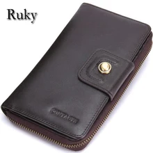 Männer brieftasche Echte Leathe 2016 Luxury New Fashion Hand Geldbörse Kartenhalter Brieftasche Mann Für Zipper Geldbörsen Lange clutch wallets